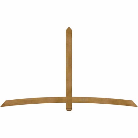 Ekena Millwork Bellingham Rough Sawn Timber Gable Bracket, Western Red Cedar, 96"W x 56"H x 4"D x 4"F, 14/12 Pitch GBW096X56X0404BEL00RWR